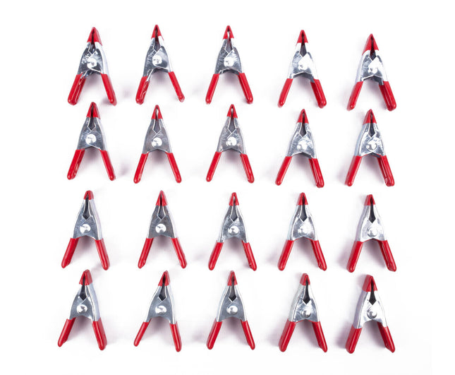 20x Zeilklem Mini 5cm, Staal/Kunststof, 2cm Bek - Ideaal voor Marktkraam