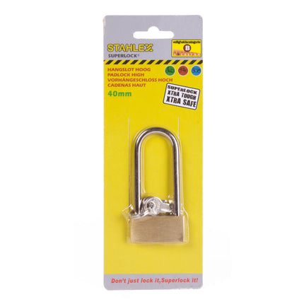 Hangslot 40 mm Staal - Beschermt Schuur, Fiets, Poort, Inclusief 3 Sleutels