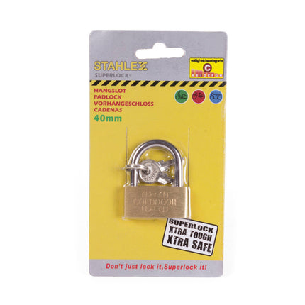 40 mm Stalen Hangslot met 3 Sleutels voor Binnen/Buiten Beveiliging