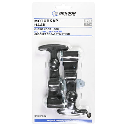 Motorkaphaak Set 2-delig, 12 cm, Gemakkelijk Motorkap Openen/Sluiten