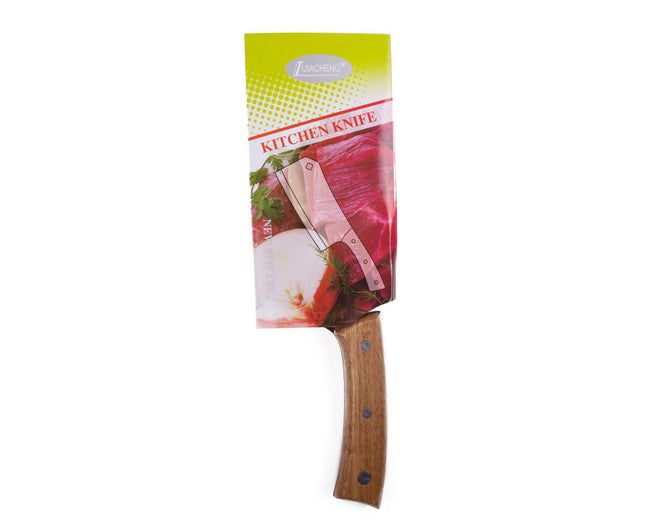 Großes Edelstahl-Küchenbeil, 33,5 cm, ideal für Fleisch und Gemüse