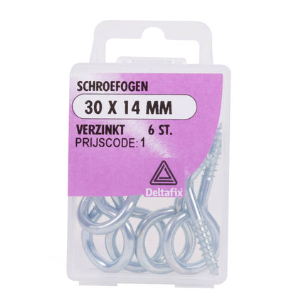 Schroefoog 30x14mm RVS - Perfect voor Ophangen van Kunstwerken
