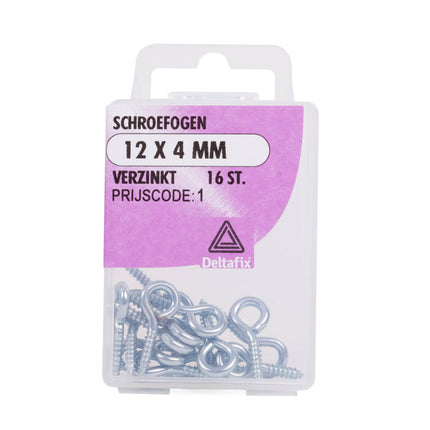 Schroefoog 12x4mm Staal - Ideaal Voor Ophangen Decoraties