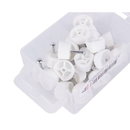 Stalen plankdrager met nagels, ideaal voor stevige wandmontage.