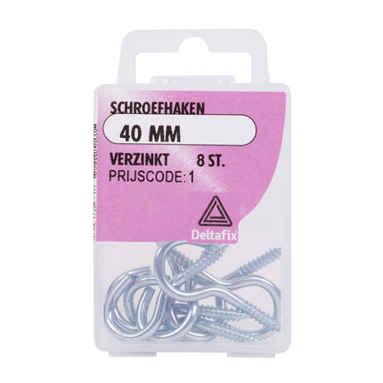 Schroefhaak 40mm Metaal - Voor Veilig Ophangen in Huis en Tuin