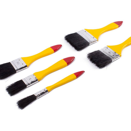 Kwastenset 5 dlg: 20-60mm Plat voor Acryl-, Olie- & Waterverf