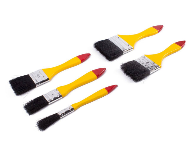Kwastenset 5 dlg: 20-60mm Plat voor Acryl-, Olie- & Waterverf