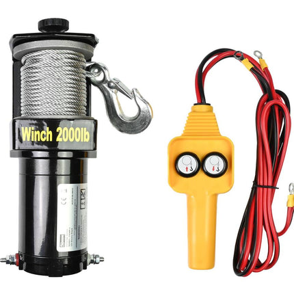 Lier Elektrisch 12V 2000 LBS, 15m Kabel, Afstandsbediening, Voertuigen
