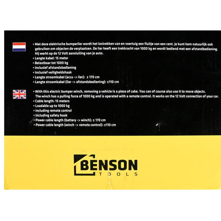 Lier Elektrisch 12V 2000 LBS, 15m Kabel, Afstandsbediening, Voertuigen