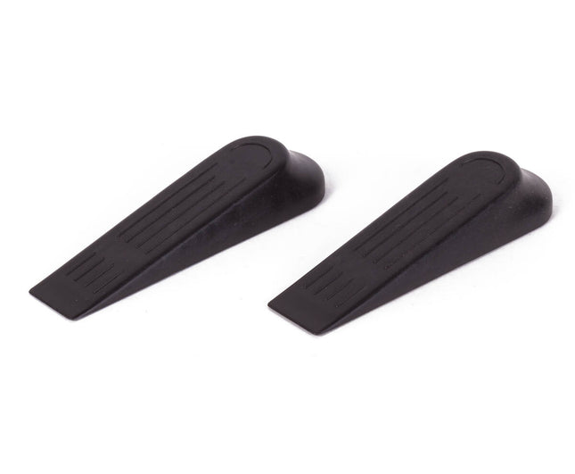 Zwarte Deurstopper Wig 11,8 cm - Set van 2 voor Veilig Deurgebruik