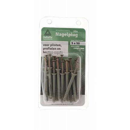Slagplug 5x50mm Nylon/Staal - Ideaal voor beton en metselwerk