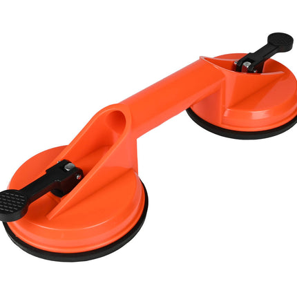 Zuignap Dubbel, 80kg capaciteit, ideaal voor glas en gladde oppervlakken.