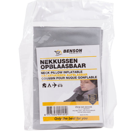 Nekkussen opblaasbaar – Materiaal fluweelachtig uiterlijk, compact, Lichtgewicht