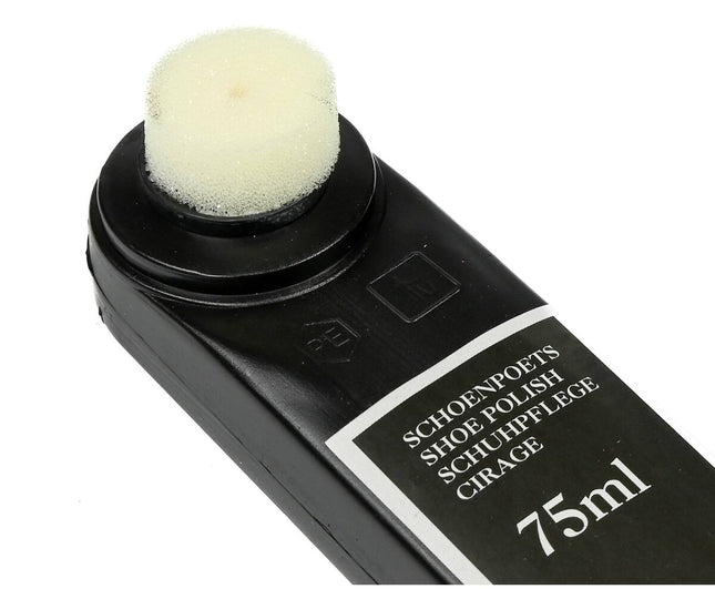 Schoenpoetsset Zwart/Bruin 75ml - Glanzend Leeronderhoud