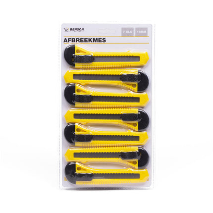 Afbreekmessen 18mm 7-delig - Ideaal voor Papier & Karton Snijden
