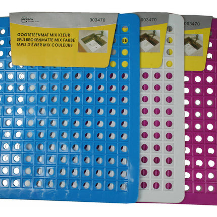 Gootsteenmat 25x29 cm PVC, Beschermt Keukengerei, Vierkant Design
