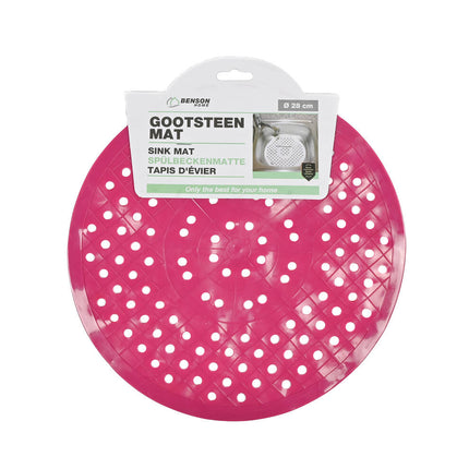 Ronde PVC Gootsteenmat 28cm: Beschermt glazen, eenvoudig schoon te maken.