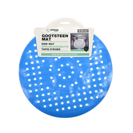 Ronde PVC Gootsteenmat 28cm: Beschermt glazen, eenvoudig schoon te maken.