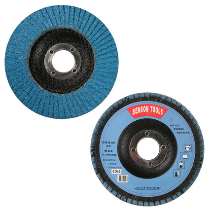 Lamellenschijf 115mm K40 voor snel schuren van staal en metalen.