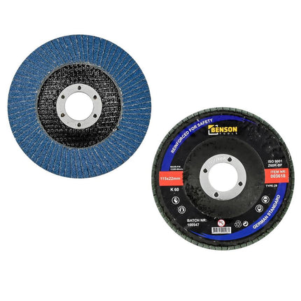 Lamellenschijf 115 mm K60 - Verwijdert roest/verf, past op slijpers