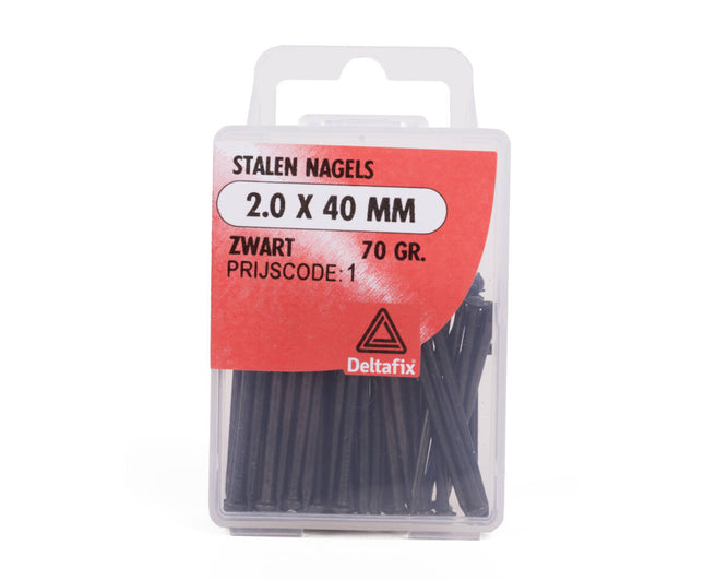 Zwarte Stalen Nagels 2.0x40mm - Ideaal voor Houtconstructies