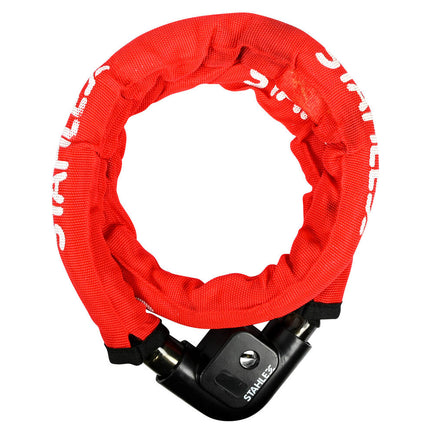 Rood Pantserslot 555, 22x1000mm, gehard staal, voor fiets/scooter