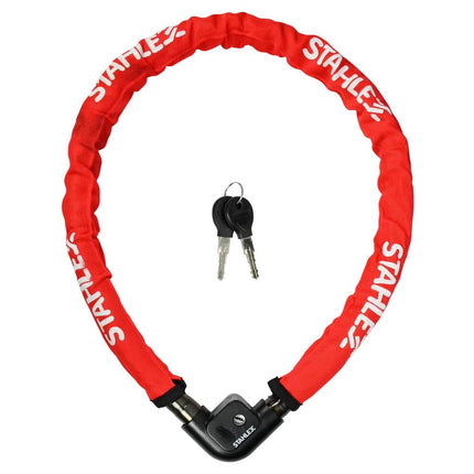 Rood Pantserslot 555, 22x1000mm, gehard staal, voor fiets/scooter