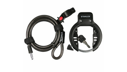 Ringslot 470 + Insteekkabel: Gehard Staal, 130cm, Fietsbescherming