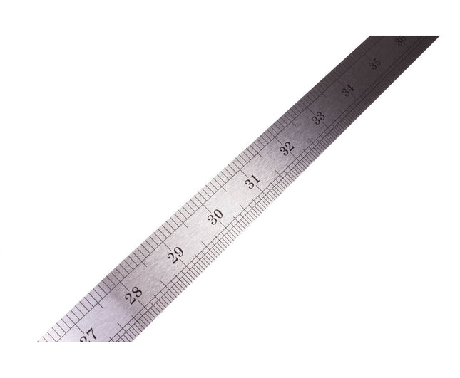 RVS Liniaal 100 cm met CM/INCHES aanduiding, ideaal voor snijhulp.