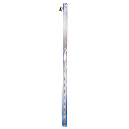 RVS Liniaal 100 cm met CM/INCHES aanduiding, ideaal voor snijhulp.