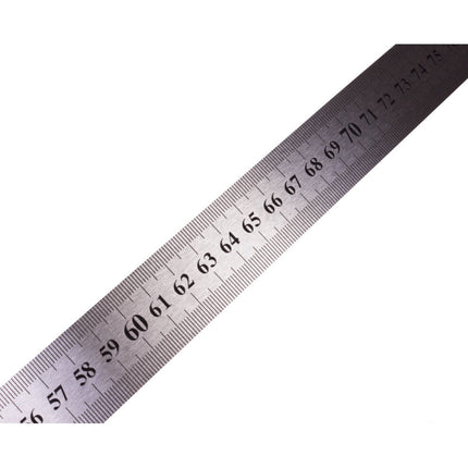 RVS Liniaal 100 cm met CM/INCHES aanduiding, ideaal voor snijhulp.