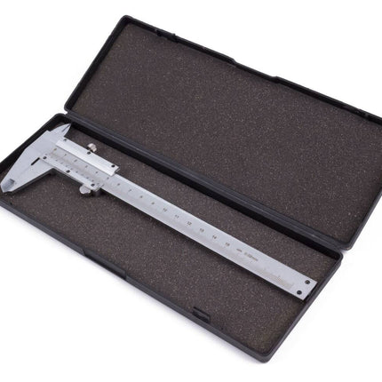 Schuifmaat 150mm Metaal met Fixeerknop en Opbergkoffer, Dual Scale