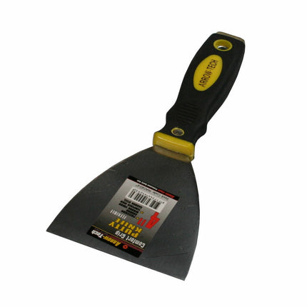 Plamuurmes 4" RVS, Soft Grip, ideaal voor verf en gaten vullen.