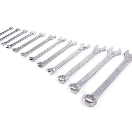 Ring Steek Sleutel Set 12-dlg 6-22mm Chroom-Vanadium Staal Etui