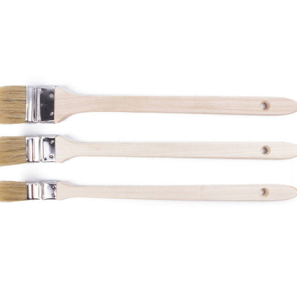Radiatorkwast Set 3 dlg: 25/38/50mm, Lange Steel voor Smalle Ruimtes