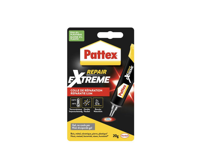 Pattex Repair Extreme 20g: Krachtige lijm voor hout, metaal, keramiek.