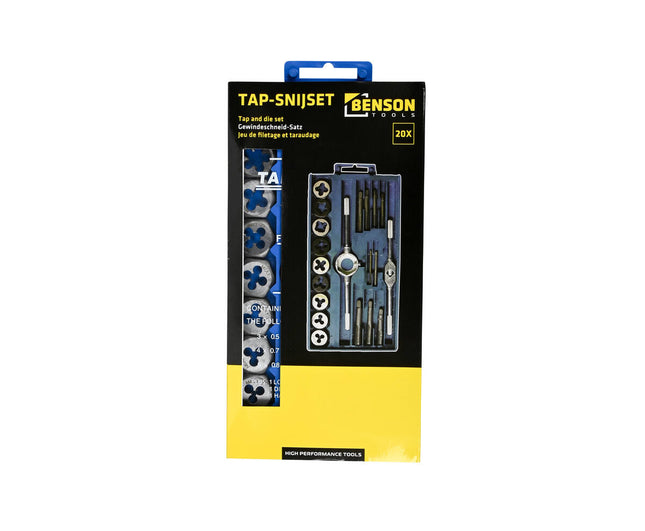 Tap-Snijset 20 dlg: M3-M12 Tappen, Snijmoeren voor Precisieklussen