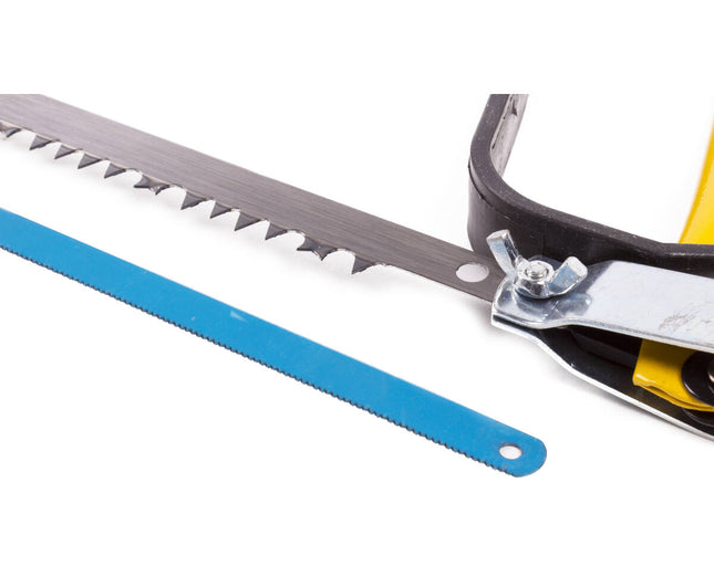 Bügelsäge 300mm, 2-in-1 für Holz- und Metallbearbeitung, Wechselblätter