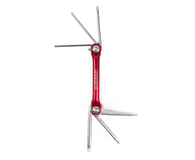 11-delige Torx sleutelset in aluminium houder, ideaal voor montage.