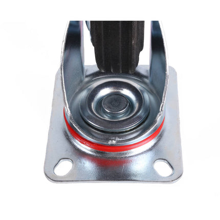 Zwenkwiel 100mm, Massief Rubber, 70kg, Perfect voor Zware Apparatuur