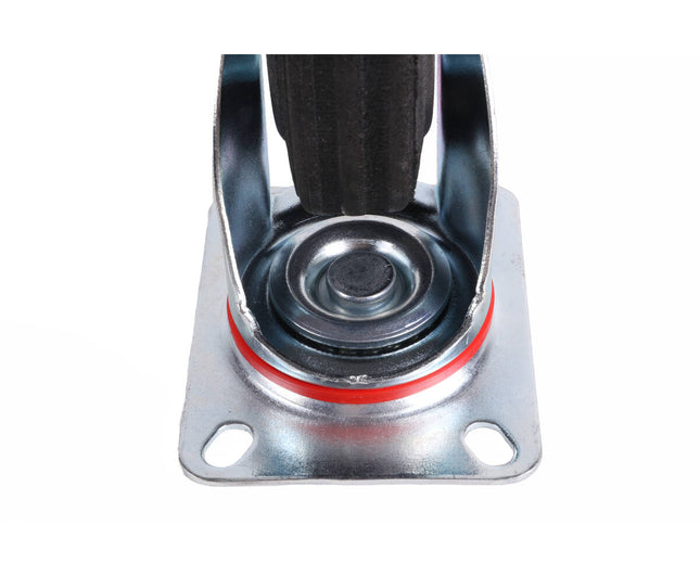 Zwenkwiel 125mm, Rubber, 100kg, Ideaal voor Meubels en Machines