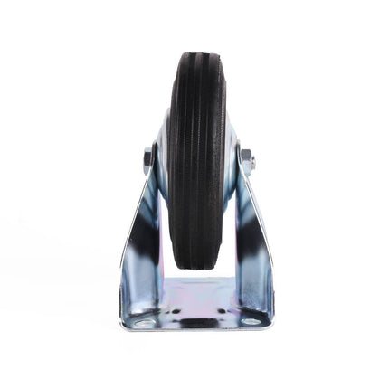 Bokwiel 160 mm, rubber, stalen velg, 140 kg, ideaal voor karren.