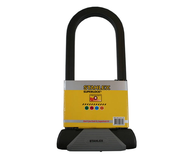 Beugelslot 553, 167x330 mm, gehard staal, anti-diefstal voor fietsen.