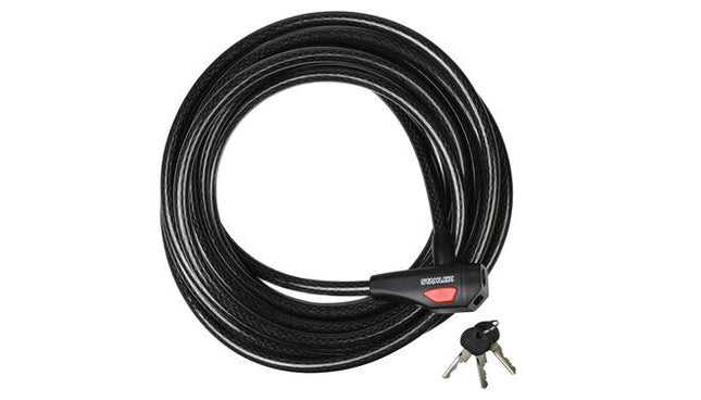 Kabelslot 531: 12mm dik, 10m lang, ideaal voor fietsbeveiliging.