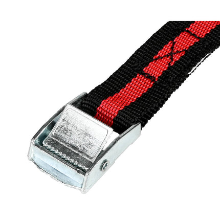 Spanbanden Set 2.5m x 25mm Zwart/Rood, 200kg Breekkracht, 2-delig