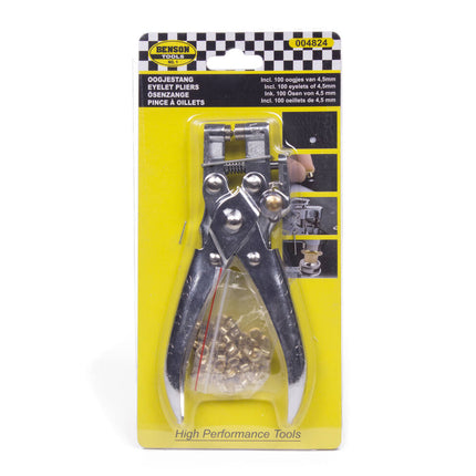 Tang Oogjestang Profi + 100 Oogjes 4.5 mm voor Leer/Textiel
