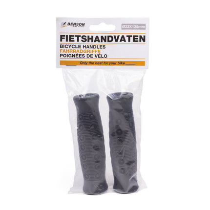 Fietshandvatten 125 mm, kunstleer, schuimrubber, ø 22,2 mm, stadsfiets.