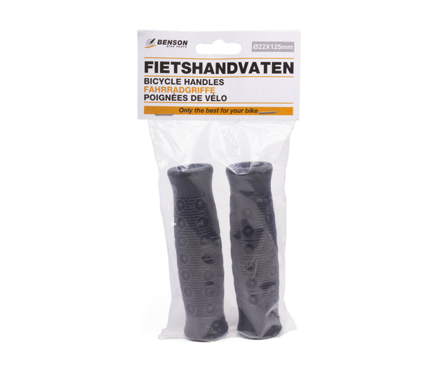 Fietshandvatten 125 mm, kunstleer, schuimrubber, ø 22,2 mm, stadsfiets.