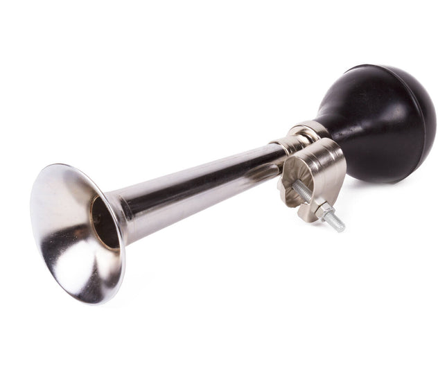 Fietstoeter 210mm Chroom, Staal/Rubber, Eenvoudig te Bevestigen