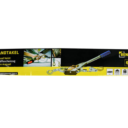 Handtakel 4 Ton: 3m Kabel, 5mm Diameter, Verplaats Zwaar Materieel.